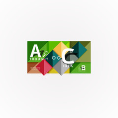 Geometric design abstract option infographics