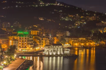 Foto op Plexiglas  nuit sur Rapallo, Italie © Unclesam
