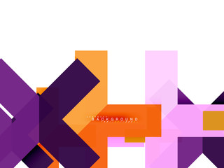 Multicolored abstract geometric shapes, geometry background for web banner