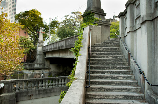 Old Stairs & Bridge in The Rocks District - Sydney - Australia