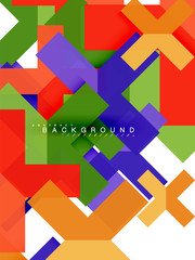 Multicolored abstract geometric shapes, geometry background for web banner