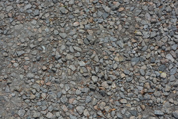 road background blurred and shallow pebbles with stones