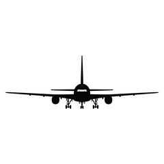 Airplane silhouette - obrazy, fototapety, plakaty