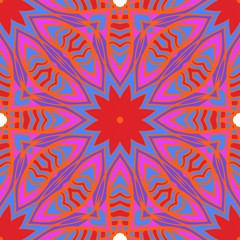 Seamless texture of floral ornament. Vector illustration. For the interior design, printing, web and textile