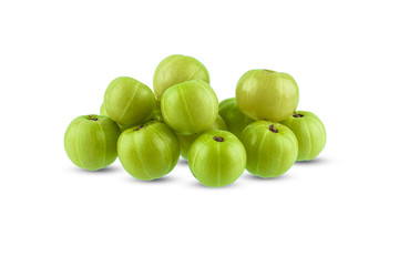 Indian gooseberry isolated on white background