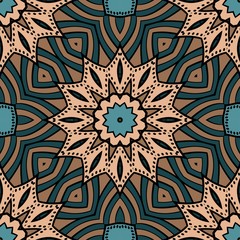 colored floral geometric vector pattern. Vector illustration. ideal for creative and decorative projects.