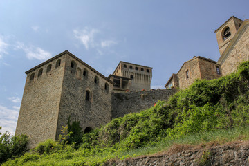 Fototapeta na wymiar Castle Torrechiara near Parma, Italy