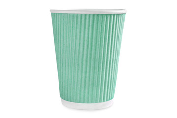 One coffee turquoise cup