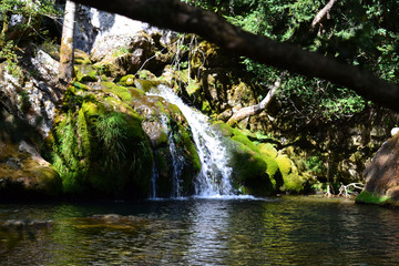 Cascades du Vercors, cascade blanche de Saint Eulalile en Royans, Pont en Royans, Vercors, France