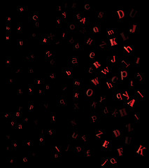Fototapeta na wymiar falling random letters, alphabet beautiful background design