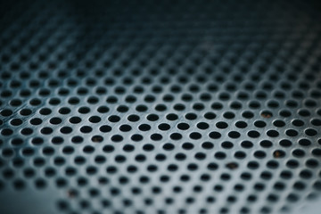 Texture of metal grid of professional coffee roasting machine