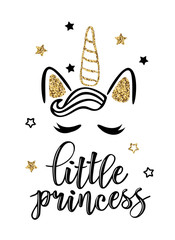 Vector illustration of Little Prince text