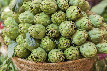 Fototapeta premium Artichokes in box.