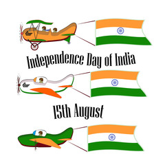 Independence Day of India, set with three planes