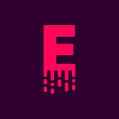 Dripping Vector Logo Letter E