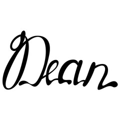Obraz premium Dean name lettering