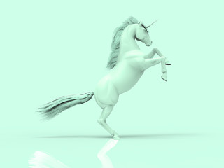 Unicorn pastel 3D render