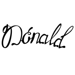 Donald name lettering