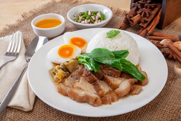 rice with pork leg