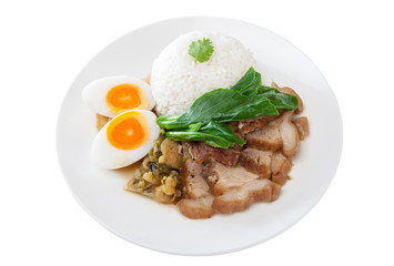 rice with pork leg