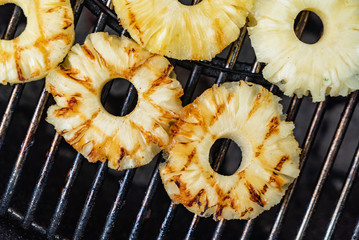grilled pineapple closeup