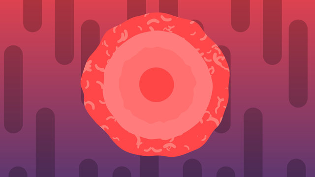 Cartoon of a Big Red Egg Cell