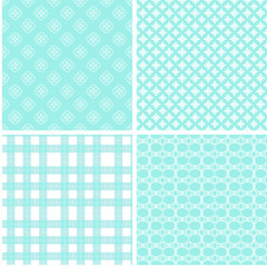 Cute different vector seamless patterns.