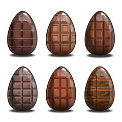 Set with chocolate eggs