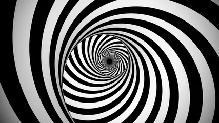 Türaufkleber Optische Schwarz-Weiß-Spinning-Illusion © klss777