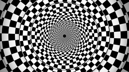 Symmetrical Optical Spiral Effect Illusion