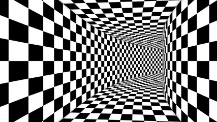 Optische quadratische Schwarz-Weiß-Illusion © klss777