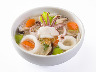 Thai Rice Soup With Seafood