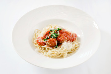 spaghetti with meatballs