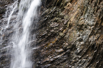 Waterfall of mountain river