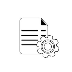 Document vector icon. Project management flat illustration.
