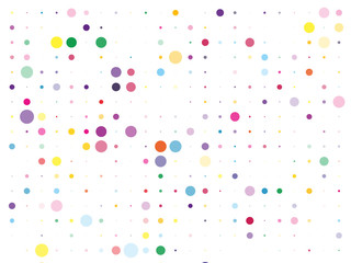 Confetti pattern. Colorful dotted background with circles, dots, point different size, scale