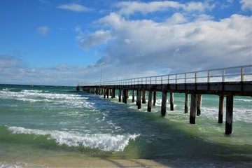 Seaford pier at Port Phillip Bay.Australia
