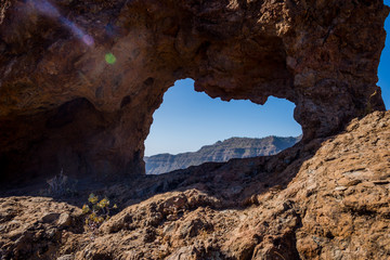 Window in rock, Gran Canaria