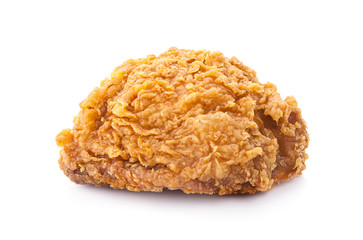 Fried chicken on white background