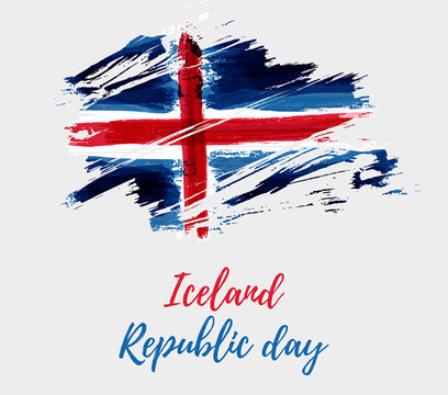 Iceland Republic day background