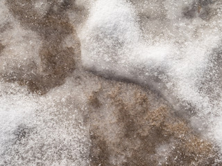 Abstract background.Spring melting snow.