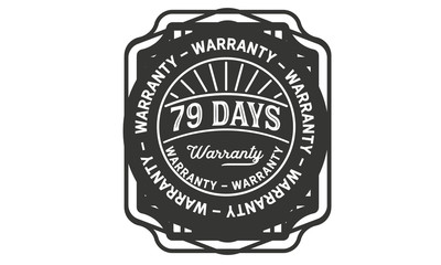 79 days warranty icon stamp