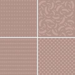 Soft different  seamless patterns.