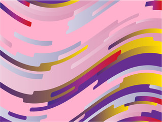 Minimal design. Bright rainbow background. Abstract pattern with wave lines. Vivid colorful striped background