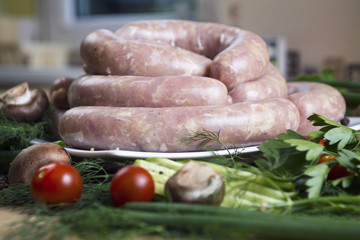 Home-made self-made sausage