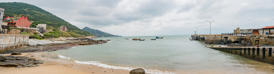 Cloudy day view of Qiaozai Harbor