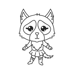 cat dressed as schoolgirl