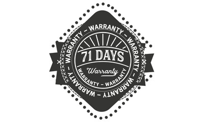 Fototapeta premium 71 days warranty icon stamp