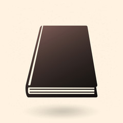 Vector Black Silhouette Icon - Closed Book