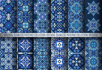 Blue Arabesque Patterns